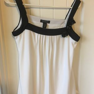 WHBM Beautiful white and black top.